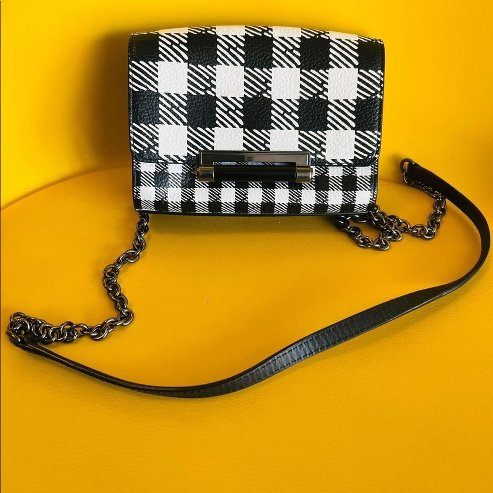 DVF Black and White  Gingham Bag